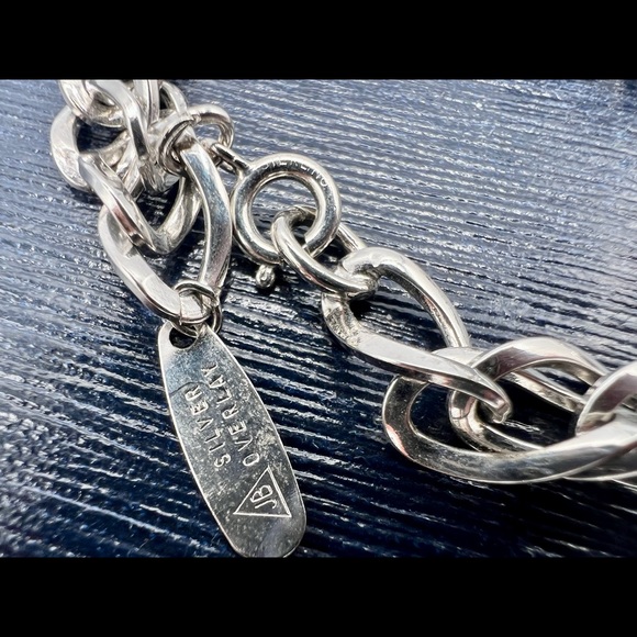 Vintage silver overlay MOTHER /NANNA charm bracelet - Picture 7 of 8